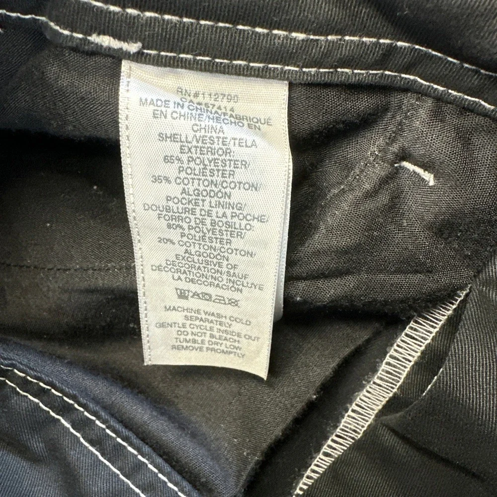True Religion Brand Cargo Pants Mens 32x31 Y2K Black Contrast Stitch Sttreetwear